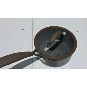 Gordan Ramsay Signature 1.5qt Non-Stick Pot Tempered Glass Lid Silicon Handles